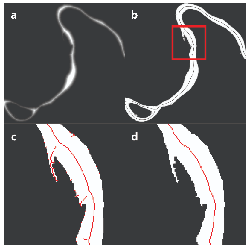 Steps extracting river centerline